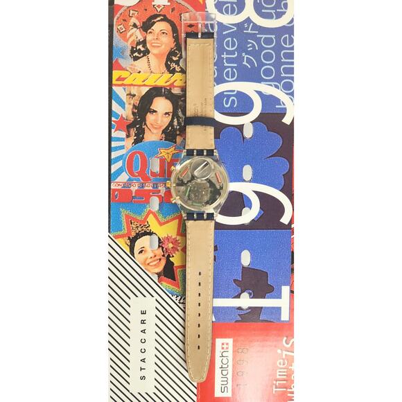 Swatch watch BLUE HORIZON SCK108 1995 Chrono New Old Stock - Picture 6 of 8